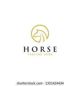 horse head logo design. - Vector