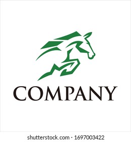 vector de diseño de logotipo de cabeza de caballo. Siluido concepto de silueta aislado fondo blanco.