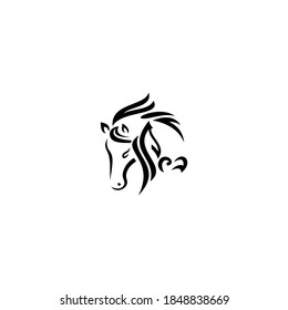 Horse head logo design vector