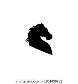horse head logo design vector