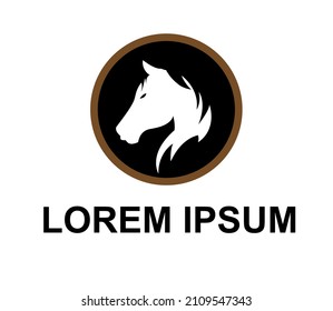 Logotipo de cabeza de caballo Vector de diseño simple