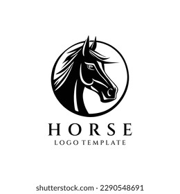 Horse head logo design vector illustration