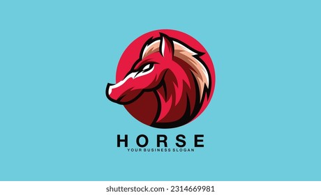 Horse head logo design vector template