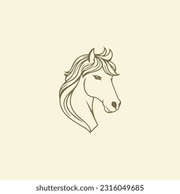 Horse head logo design vector illustration
