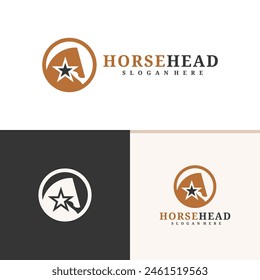 Horse head logo design vector. Horse illustration logo concept