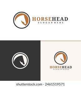 Horse head logo design vector. Horse illustration logo concept