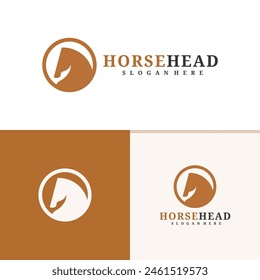 Horse head logo design vector. Horse illustration logo concept