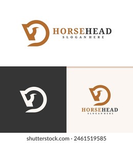 Horse head logo design vector. Horse illustration logo concept