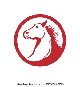 horse head logo icon template