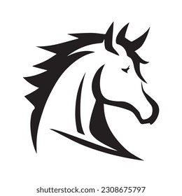 horse head logo icon template 3
