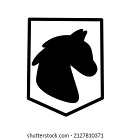 icono del logotipo de la cabeza de caballo. ilustración vectorial