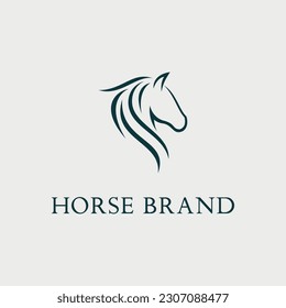horse head logo icon vector illustration
