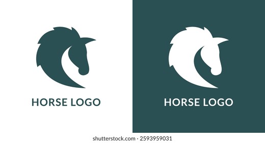 horse head logo icon vector illustration