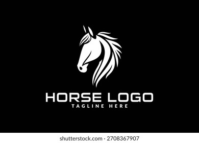 Cabeza de caballo logo icono Ilustración vectorial