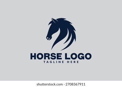 Cabeza de caballo logo icono Ilustración vectorial