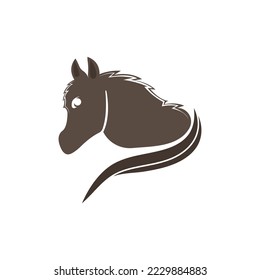 Horse head logo template vector icon illustration design