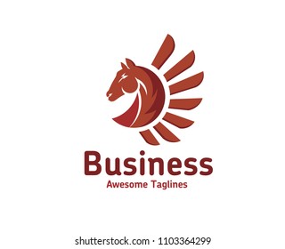 horse head logo vector