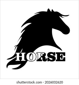 logotipo de cabeza de caballo. vector de logotipo