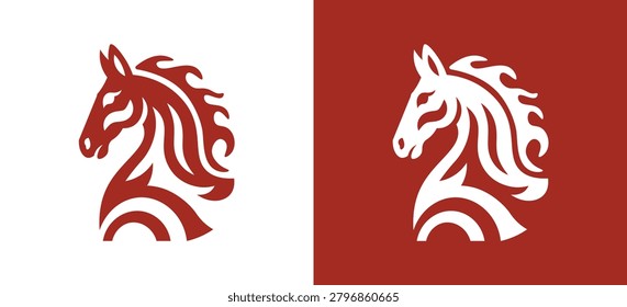 Horse Head Logo Vector, Elegant Stallion Mascot Emblem, Abstract Equine Symbol for Premium Branding and Business Identity