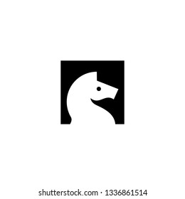 horse head logo vector icon illustration