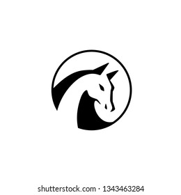 horse head logo vector icon illustration