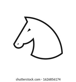 Horse head logo vector icon illustration isolated