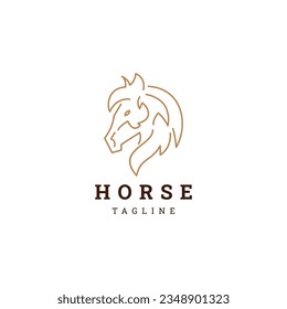 Horse head logo vector icon design template