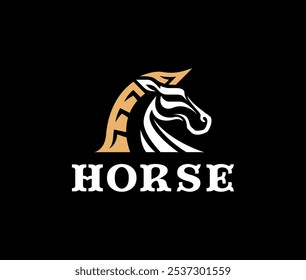 horse head logo vector illustration