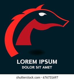Horse head logo . Vector illustration isolated on background.
