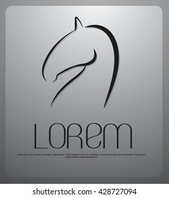 Horse head Logo,vector design