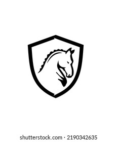 Horse head mascot logo design vector image