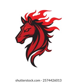 horse head mascot logo e sports  mascot logo vector illustration