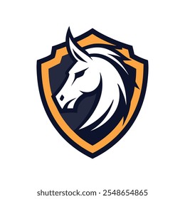 Horse head mascot vector illustration logo