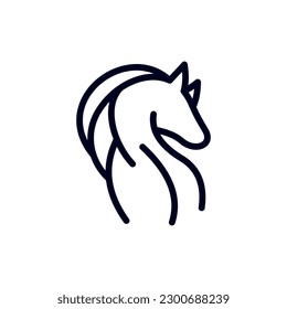 SOmpel-Logo für Pferdekopf Moderne Linie