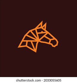 Logo-Vektorbild des Pferdeführers Monoline