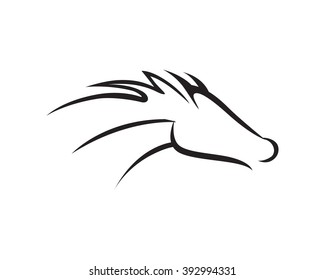 Horse Head on Running