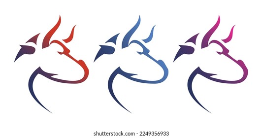 Horse head outline logo design vector icon symbol template