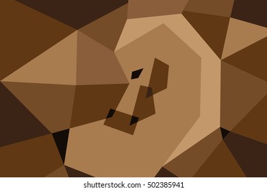 Horse head with poly diagonal design.