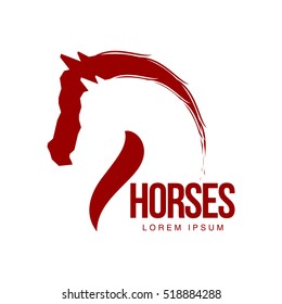 Horse Head Profile Graphic Logo Template Stock Vector (Royalty Free ...