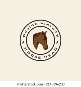 horse head  racehorse  ranch  logo design vector icon illustration graphic creative idea