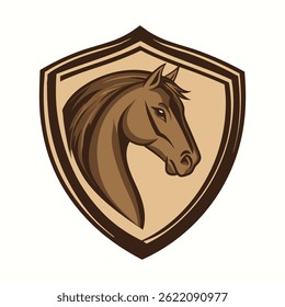 Horse Head Shield Logo Design