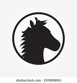 horse head sign icon design vector illustration