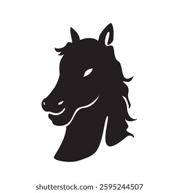 horse head silhouette design. sport animal sign and symbol.