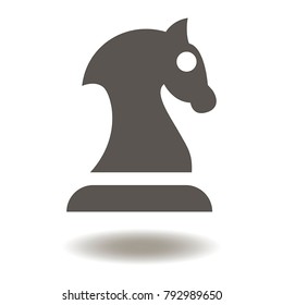 Horse Head Silhouette Icon Vector. Knight Illustration. Chess Piece Symbol. Business Strategy Logo. Strategic Plan Sign.