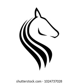 Horse Head Silhouette Logo