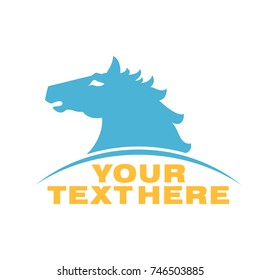 Horse head silhouette logo vector illustration
