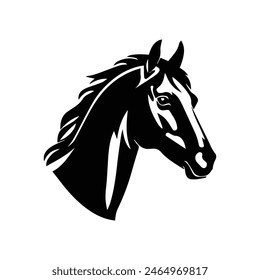 Horse head silhouette  vector Art 