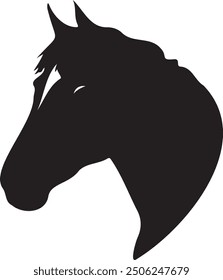 Pferdekopf Silhouette Vektorgrafik
