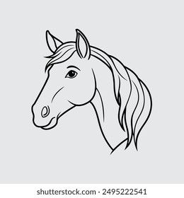 HORSE HEAD silhouette Vector design 515.eps