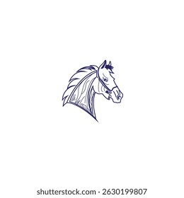 cabeça de cavalo silhueta cavalo vetor design ícone de cavalo simples ilustração cabeça de cavalo design em fundo branco